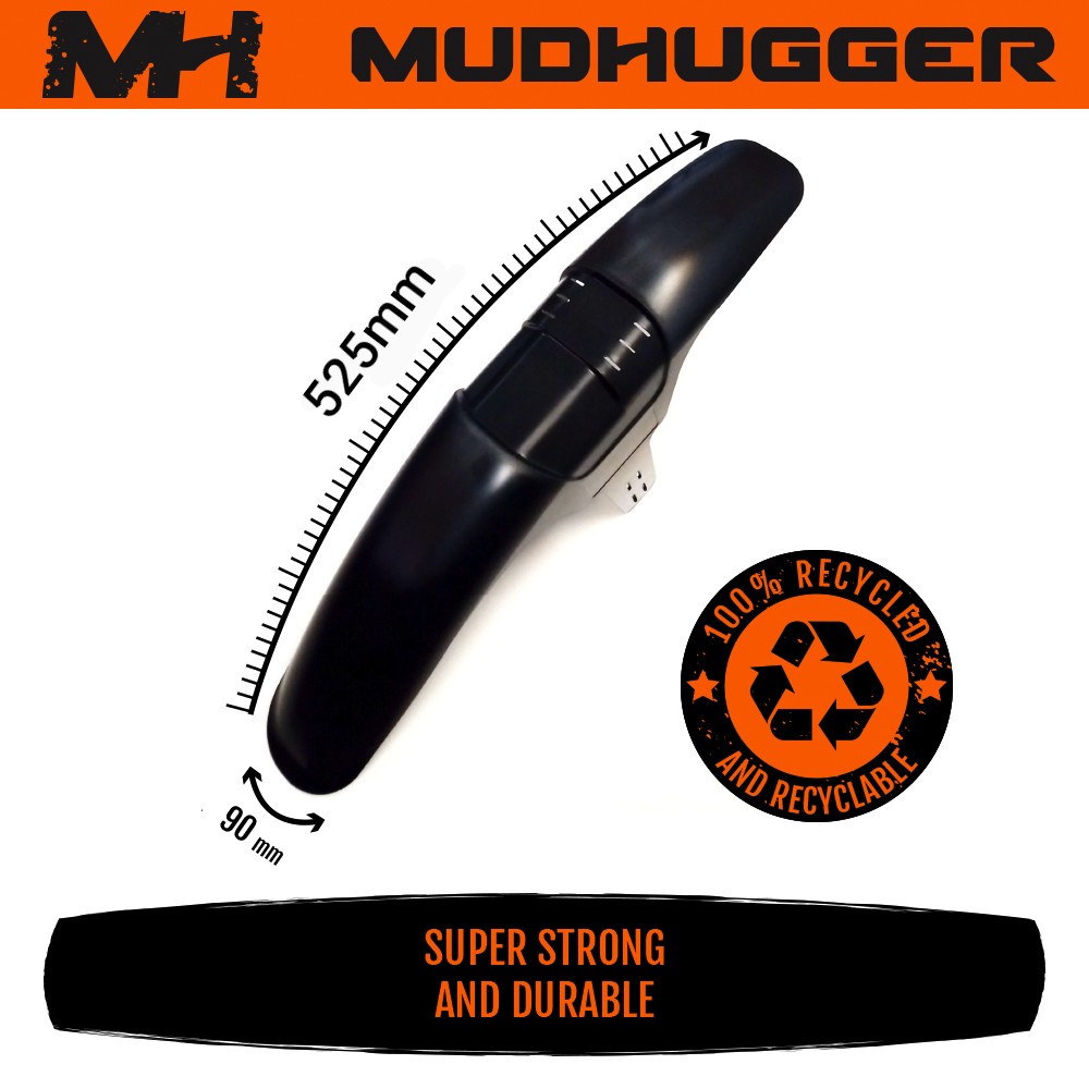 MUDHUGGER EVO (LONG) - Ziptie fitting: with optional VELCRO FITTING PACKS AVAILABLE