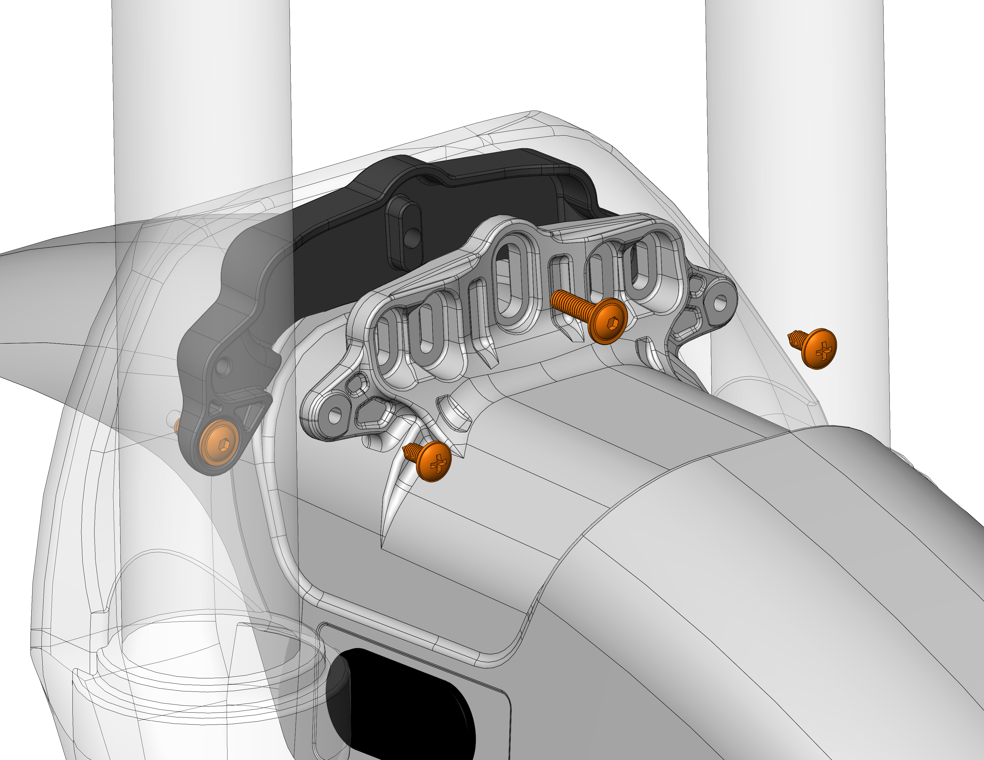 SHORTY EVO Bolt-On Mudhugger default FOX fitting (OPTIONS FOR ZEB, RECON, DVO AND OHLINS SEE BELOW)