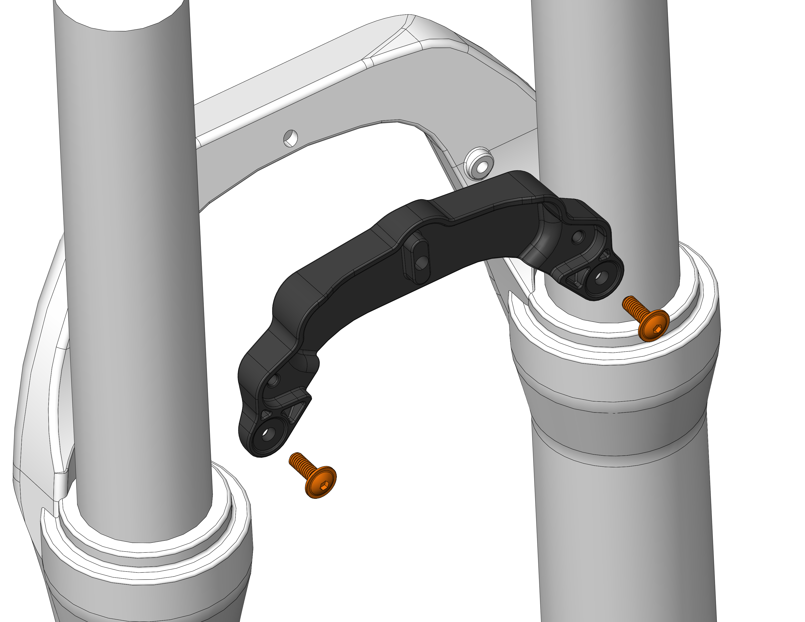 DVO DIAMOND 36 D1 and ONYX 36 SC BOLT-ON Adapter kit for EVO Mudhuggers