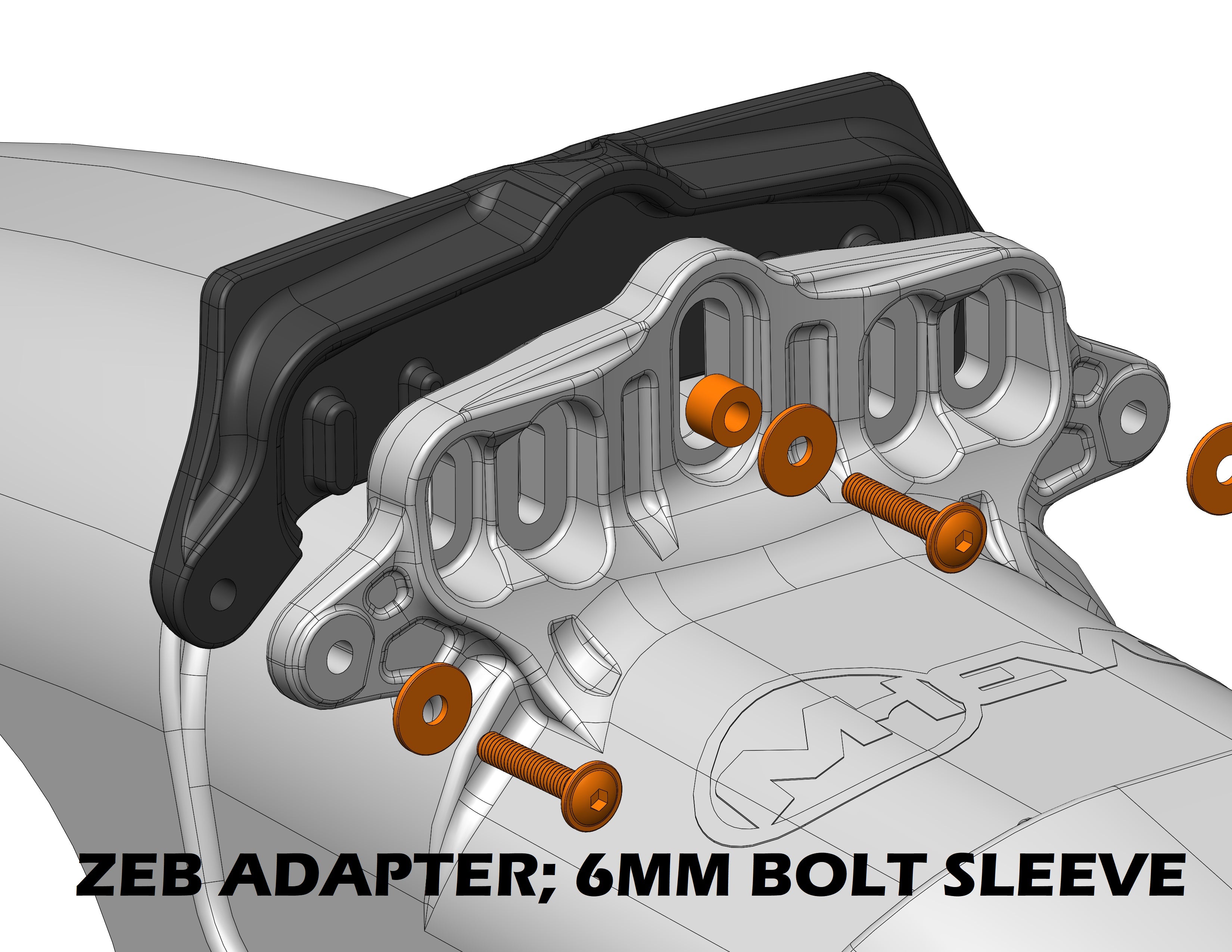 SHORTY EVO Bolt-On Mudhugger default FOX fitting (OPTIONS FOR ZEB, RECON, DVO AND OHLINS SEE BELOW)