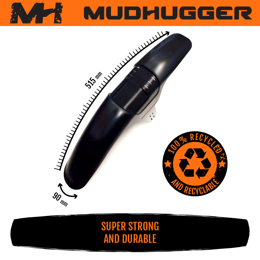 MUDHUGGER EVO (LONG) - Ziptie fitting: with optional VELCRO FITTING PACKS AVAILABLE