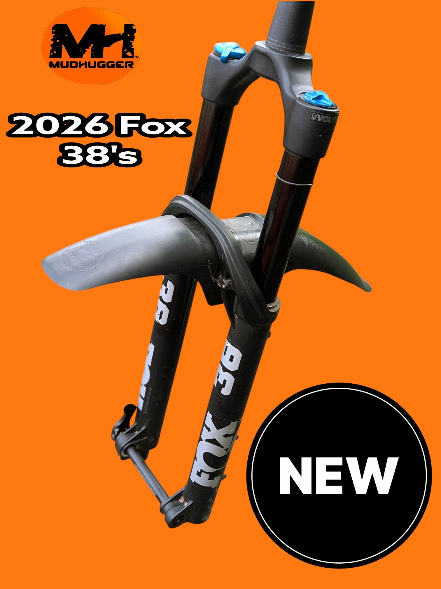LONG MY26 FOX 36 AND MY27 38 BOLT-ON MUDHUGGER EVO MTB MUDGUARD